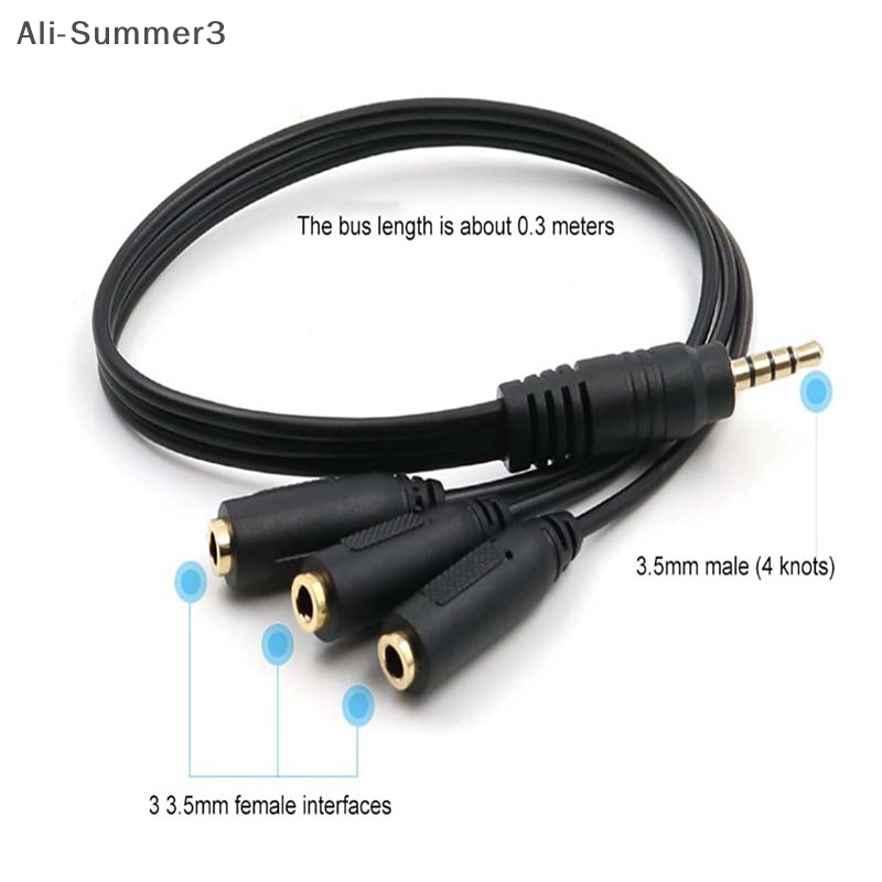 3.5mm 3 Way Port Aux Multi Hea - Earphone Splitter Jack บทวิจารณ์และราคา