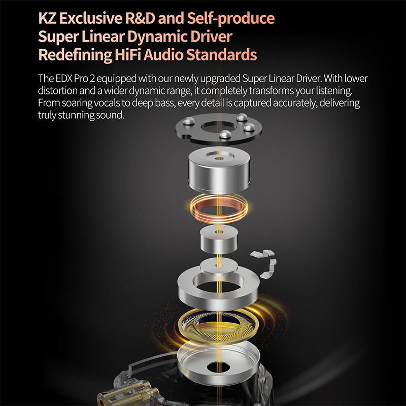 KZ EDX Pro 2 Ultra-linear Dyna - In Ear Monitor Iem บทวิจารณ์และราคา
