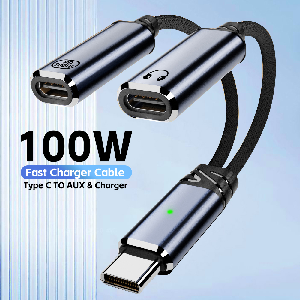 USB C Splitter 2 in 1 Headphon - Earphone Splitter Jack บทวิจารณ์และราคา