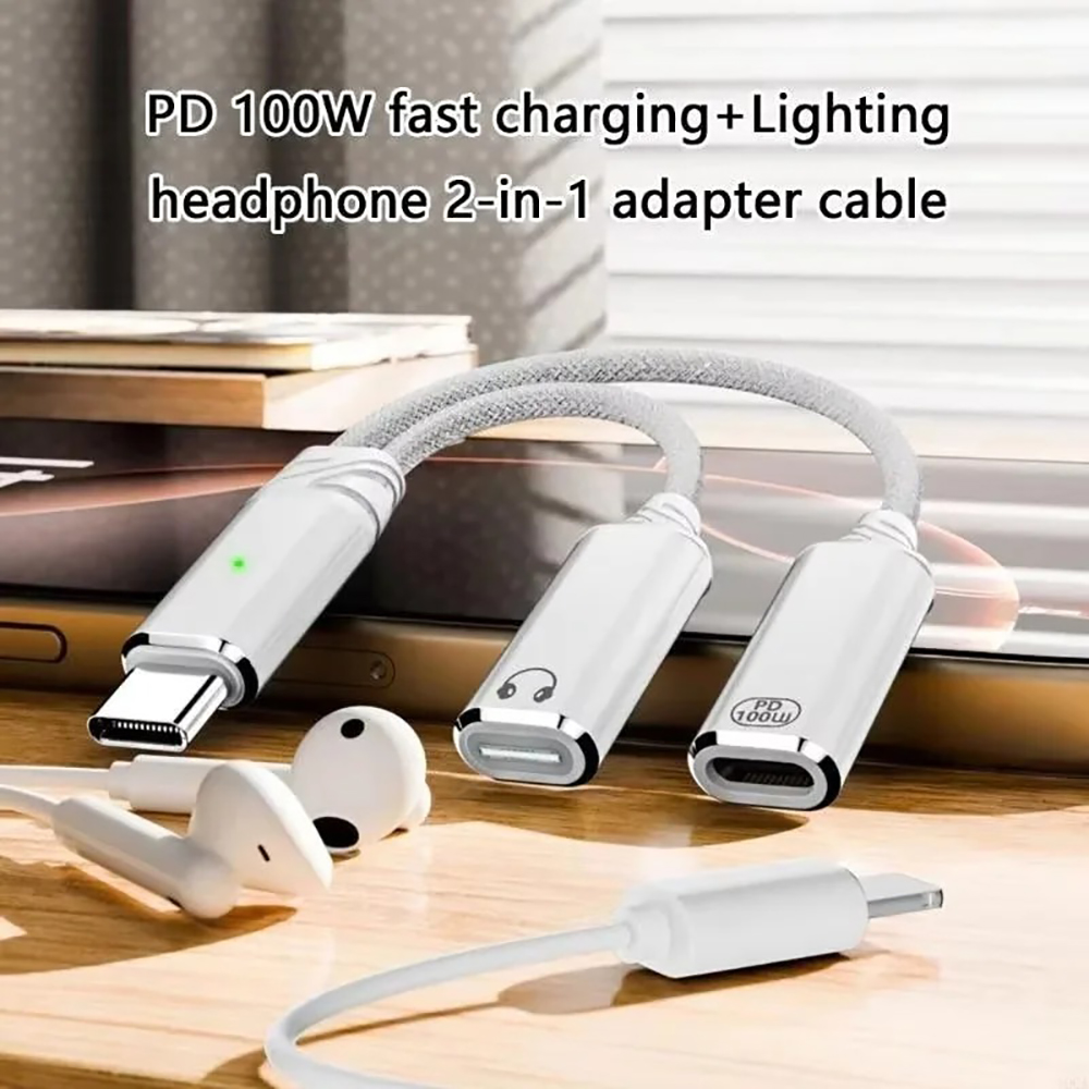 USB C Splitter 2 in 1 Headphon - Earphone Splitter Jack บทวิจารณ์และราคา