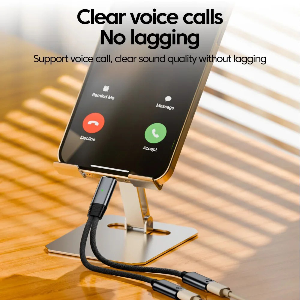 USB C Splitter 2 in 1 Headphon - Earphone Splitter Jack บทวิจารณ์และราคา