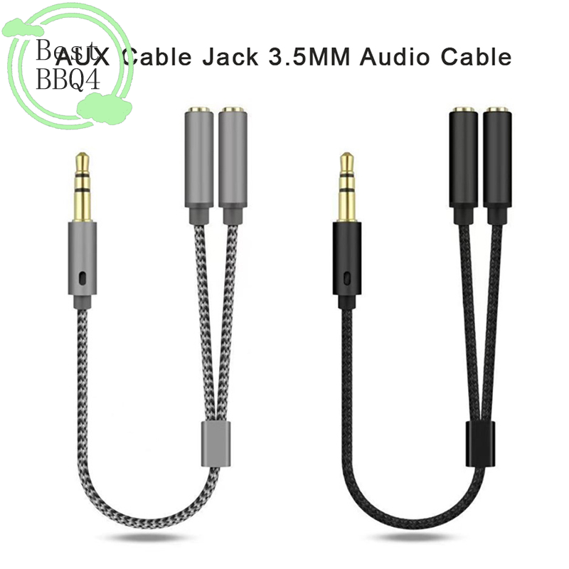 (BBQ4)AUX Cable Jack 3.5MM Aud - Earphone Splitter Jack บทวิจารณ์และราคา
