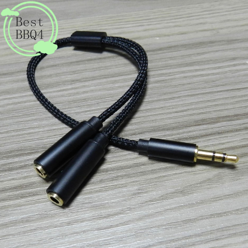 (BBQ4)AUX Cable Jack 3.5MM Aud - Earphone Splitter Jack บทวิจารณ์และราคา