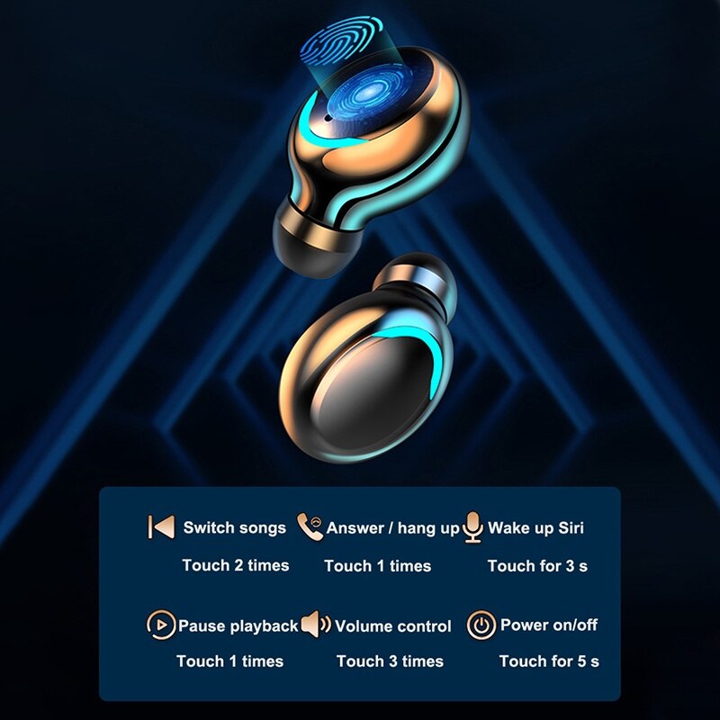 F9 Wireless Headphone TWS Blue - Wireless Earbuds Tws บทวิจารณ์และราคา