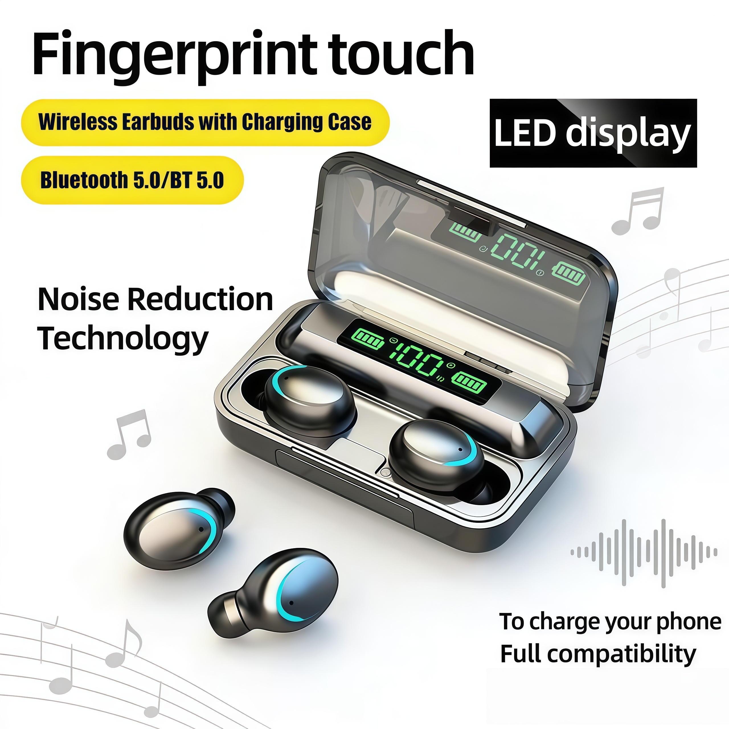 2026 F9 Wireless Earphones LED - Wireless Earbuds Tws บทวิจารณ์และราคา