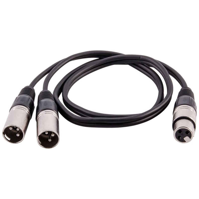 XLR Splitter Cable 3 Pin Femal - Audio Splitter Y บทวิจารณ์และราคา