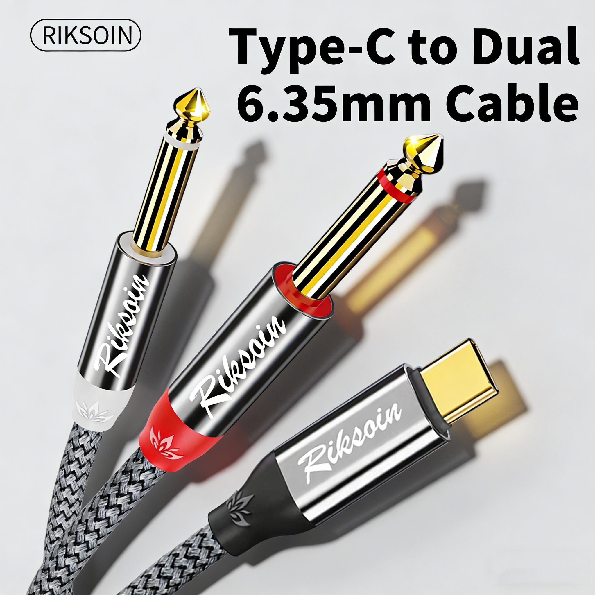 USB Type C to Dual 6.35mm TS A - Audio Splitter Y บทวิจารณ์และราคา