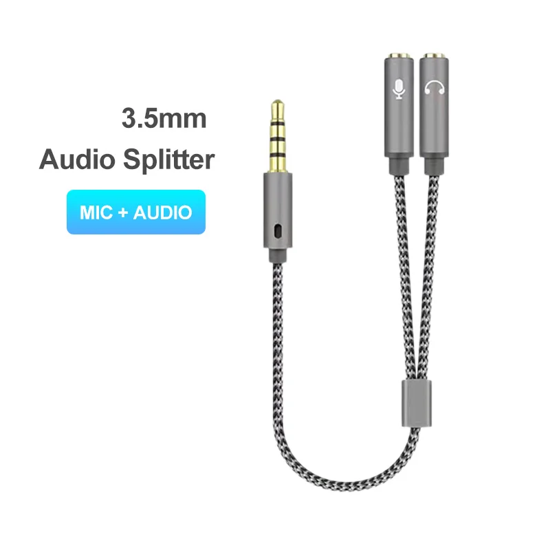 Headset splitter 3.5mm audio m - Earphone Splitter Jack บทวิจารณ์และราคา