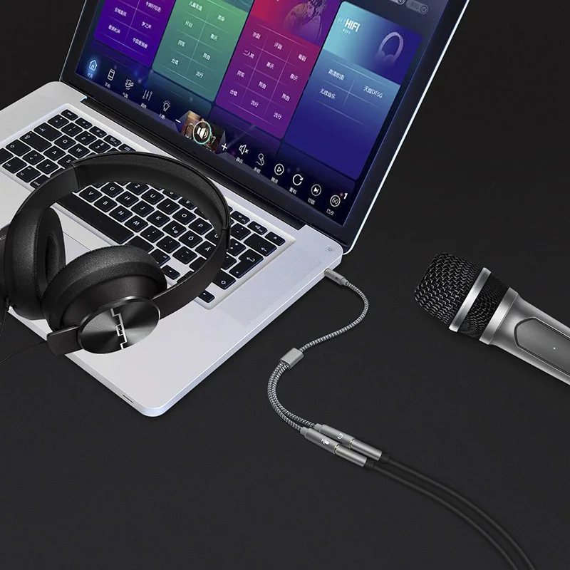 Headset splitter 3.5mm audio m - Earphone Splitter Jack บทวิจารณ์และราคา