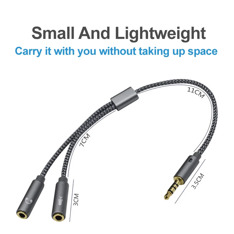 Headset splitter 3.5mm audio m - Earphone Splitter Jack บทวิจารณ์และราคา