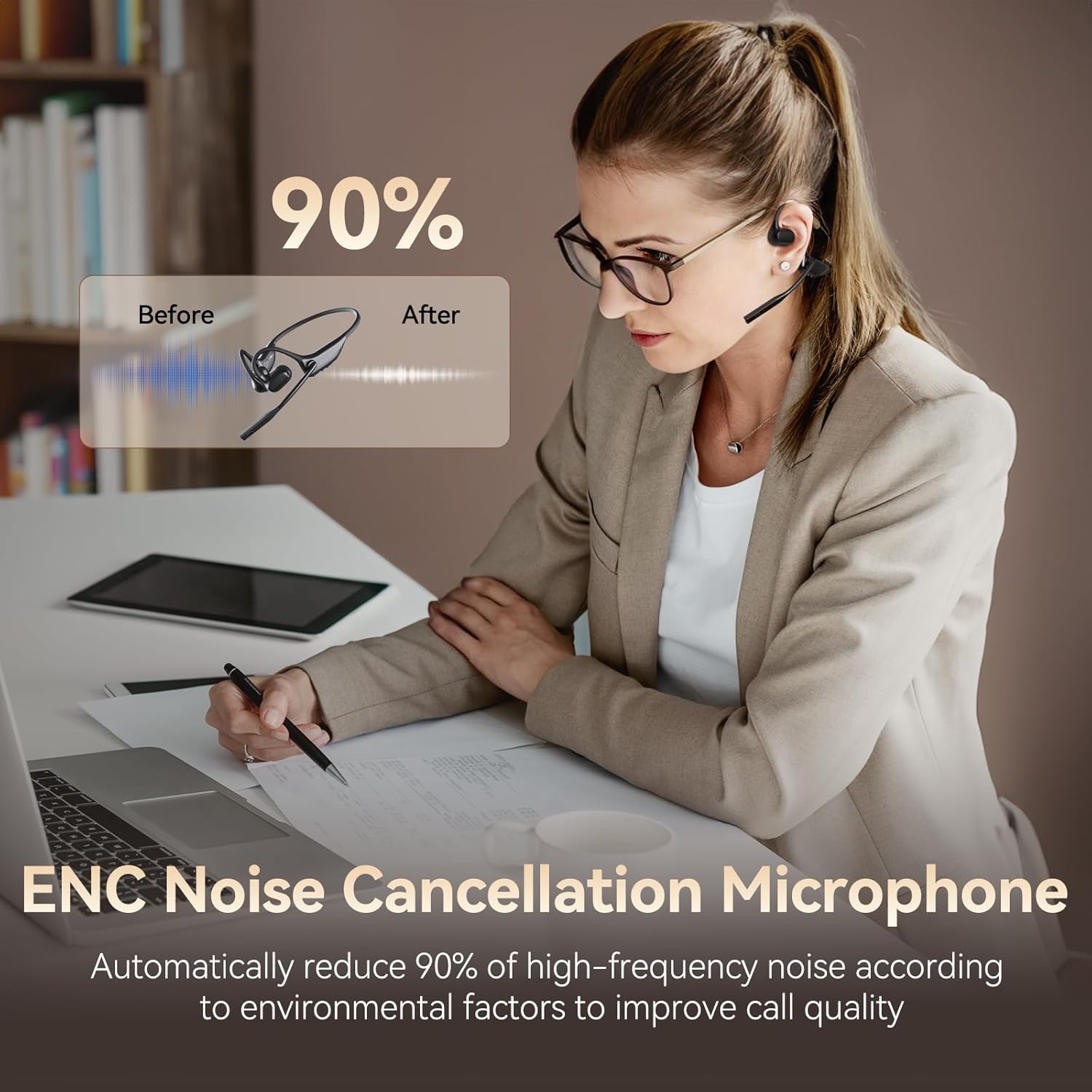 Open Ear Headphones with AI No - Noise Cancelling Headphone บทวิจารณ์และราคา