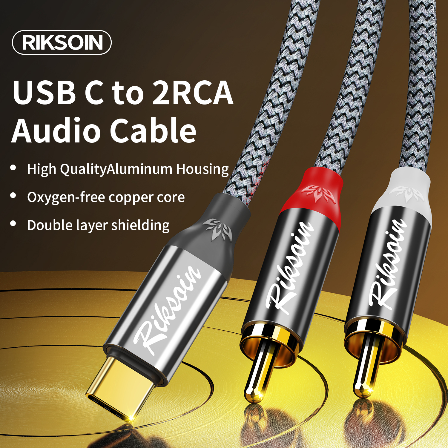 USB C to 2RCA Stereo Cable Y S - Audio Splitter Y บทวิจารณ์และราคา