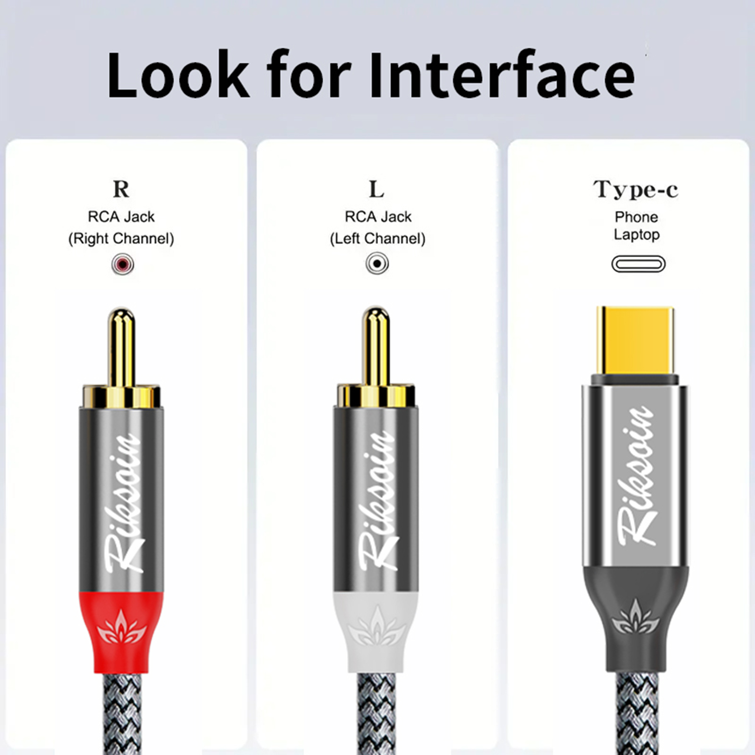 USB C to 2RCA Stereo Cable Y S - Audio Splitter Y บทวิจารณ์และราคา
