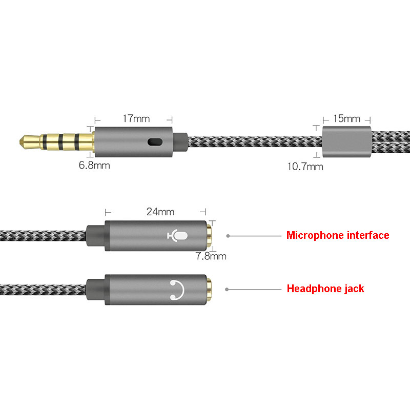3.5mm Audio Splitter Y Jack 1  - Audio Splitter Y บทวิจารณ์และราคา