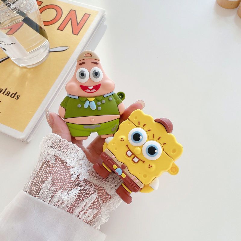 Cute SpongeBob Creative Silico - Earbuds Charging Case บทวิจารณ์และราคา