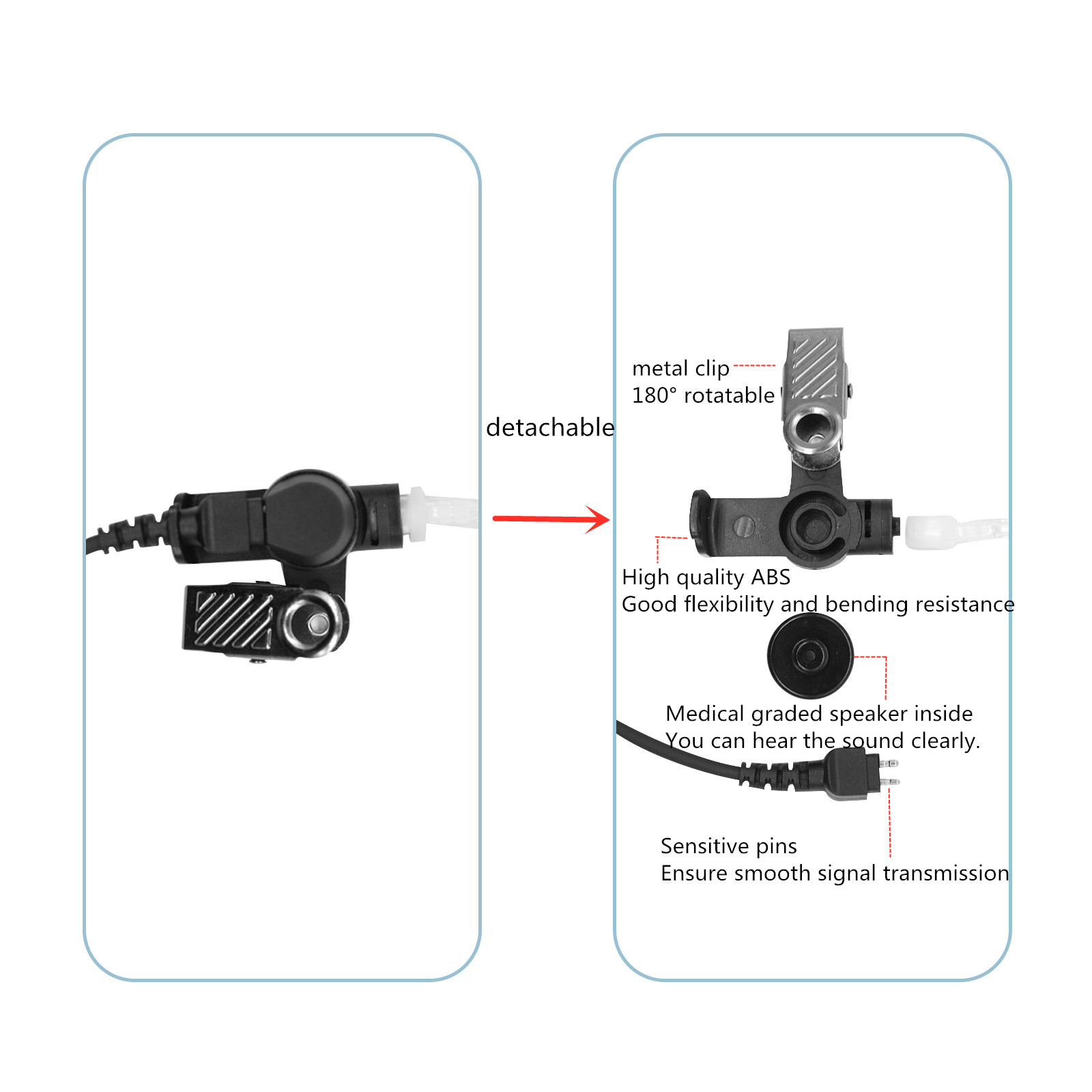 Earpiece Surveillance Kit, Wal - Wired Earphone Mic บทวิจารณ์และราคา