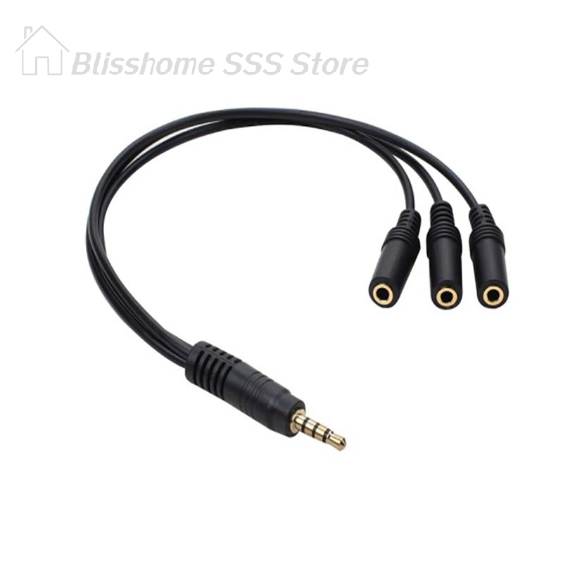 【S】3.5mm 3 Way Port Aux Multi  - Earphone Splitter Jack บทวิจารณ์และราคา