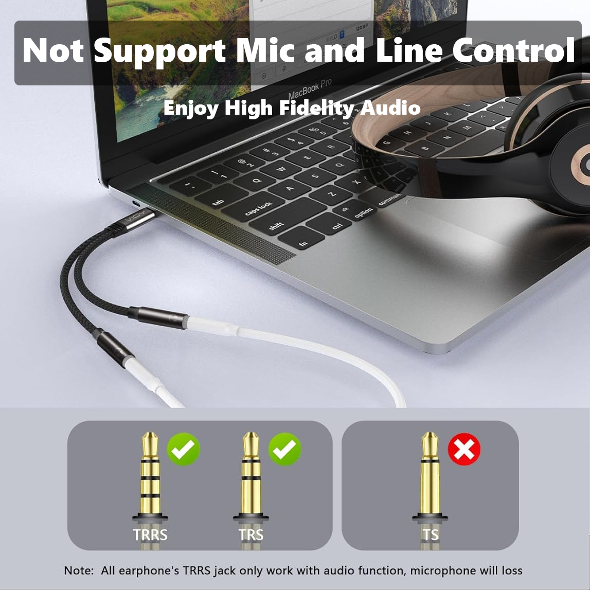 USB C To Dual 3.5mm Female Hea - Audio Splitter Y บทวิจารณ์และราคา