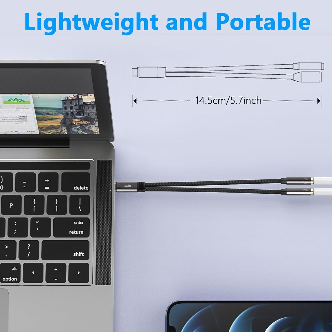 USB C To Dual 3.5mm Female Hea - Audio Splitter Y บทวิจารณ์และราคา