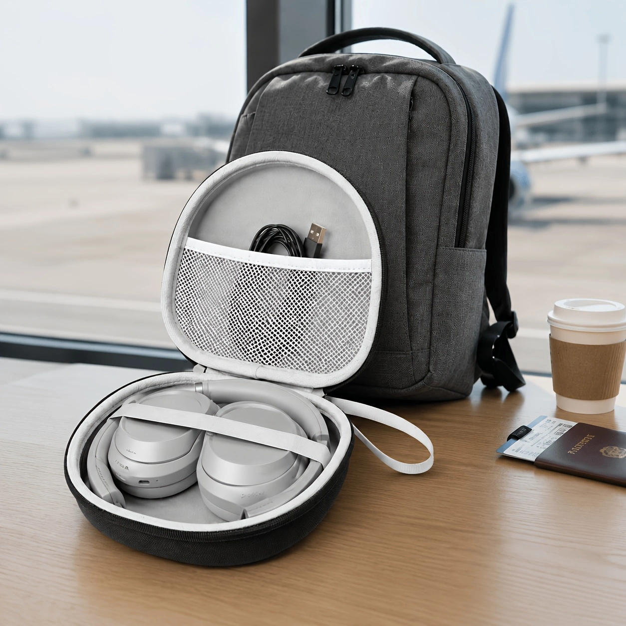 Portable Headphone Storage Cas - Headphone Case Hard บทวิจารณ์และราคา