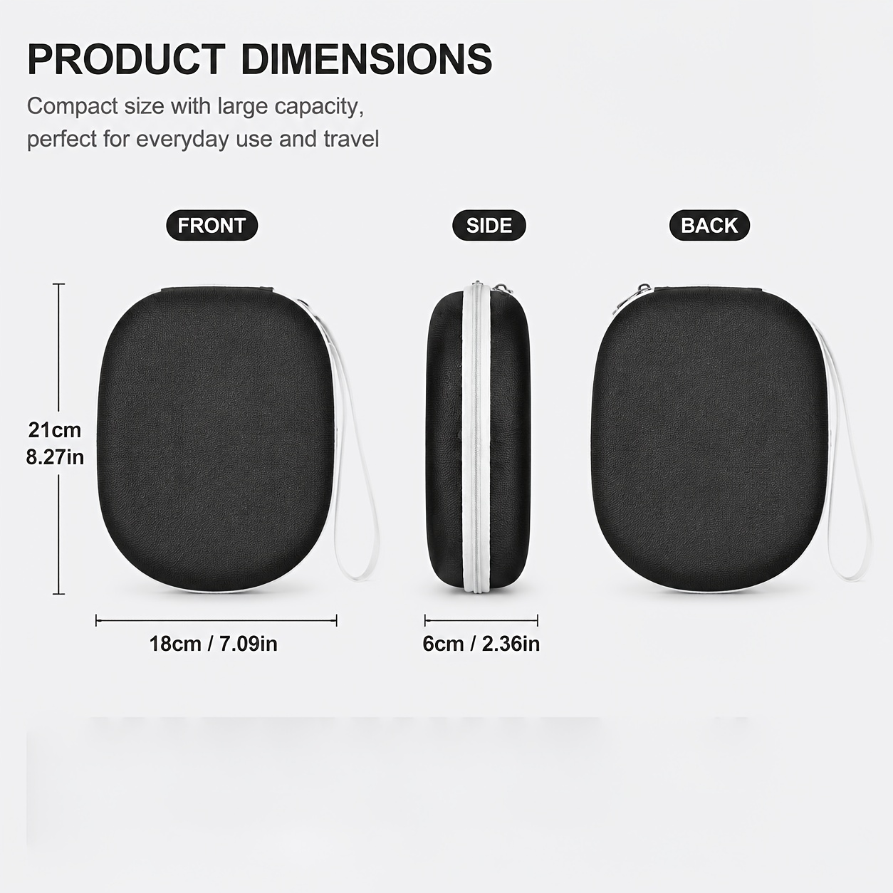 Portable Headphone Storage Cas - Headphone Case Hard บทวิจารณ์และราคา
