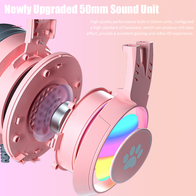 Cute Cat Ear Gaming Headphones - Gaming Headset Rgb บทวิจารณ์และราคา