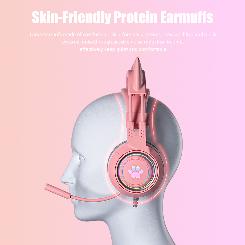 Cute Cat Ear Gaming Headphones - Gaming Headset Rgb บทวิจารณ์และราคา