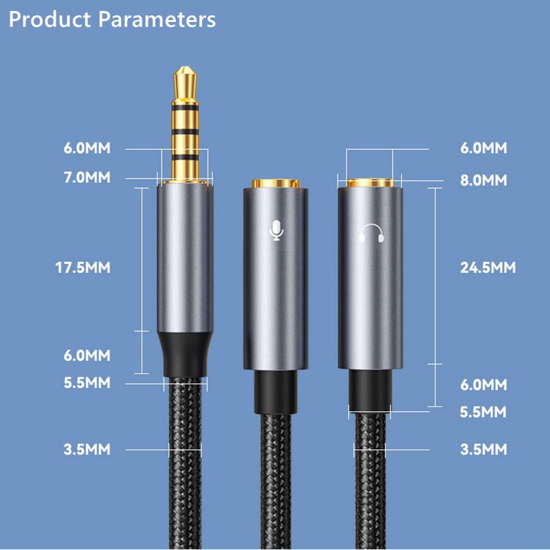 3.5mm Jack Aux Audio Cable Mal - Earphone Splitter Jack บทวิจารณ์และราคา