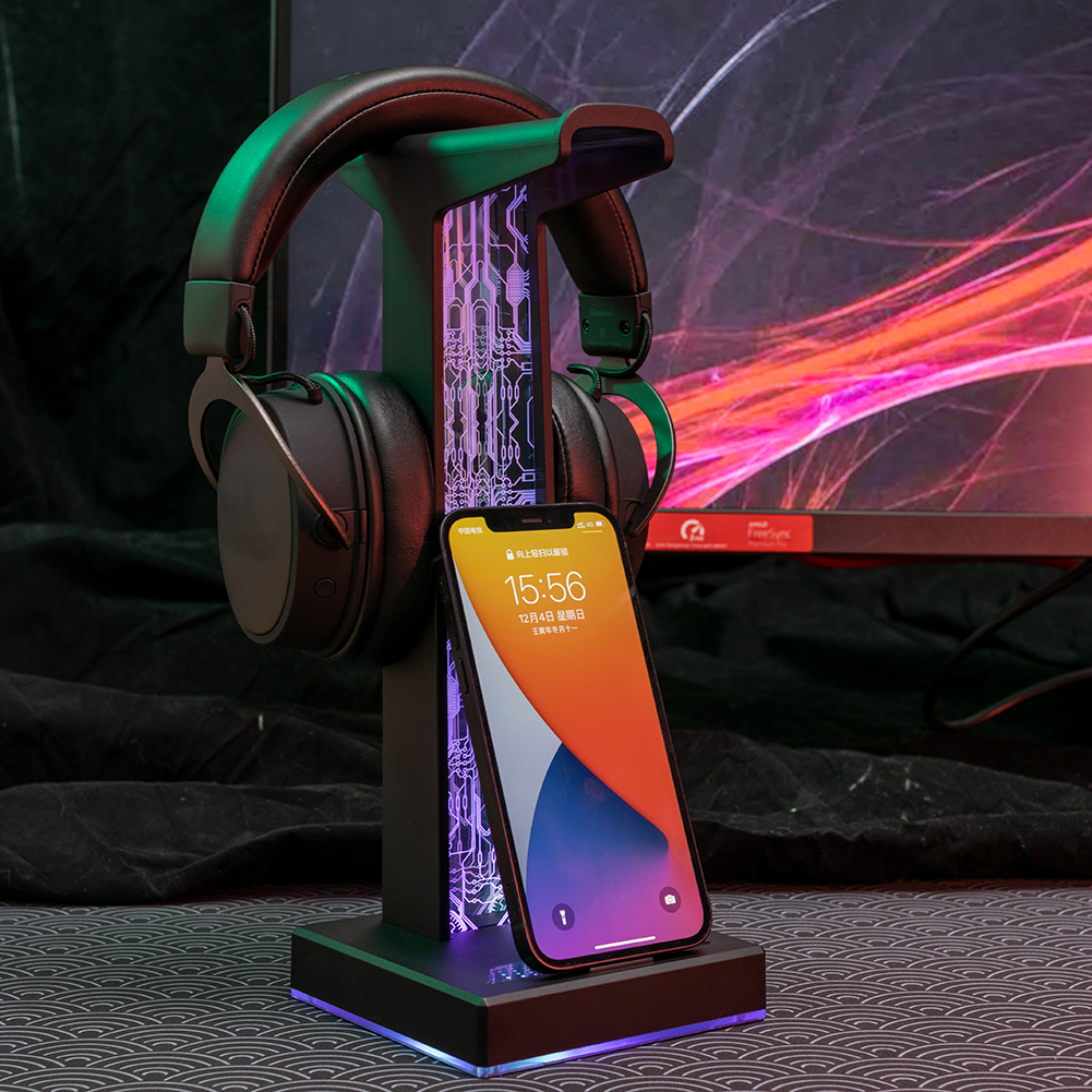RGB Gaming Headphone Stand Dua - Headphone Stand Desk บทวิจารณ์และราคา