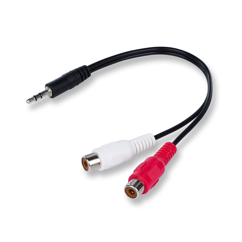 3.5 Jack Male to 2RCA 2AV Fema - Earphone Splitter Jack บทวิจารณ์และราคา