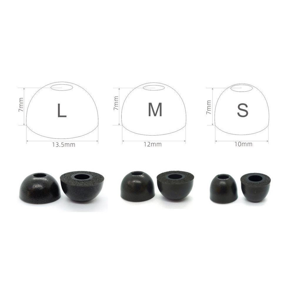 2pcs Replacement Earbuds Tips  - Earphone Foam Tip บทวิจารณ์และราคา
